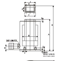SUNRUN RSACH型中空分離式液壓千斤頂尺寸圖