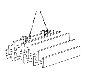 EAGLE CLAMP AC型豎吊鋼板鉗吊裝示意圖