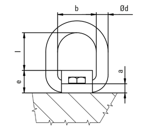 JDT TAPG型螺栓緊固式旋轉(zhuǎn)吊環(huán)尺寸圖