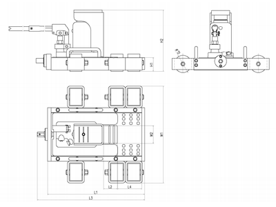 LSFR-TL型帶滑動(dòng)臺(tái)爪式千斤頂尺寸圖