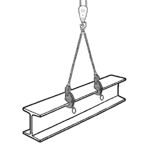 EAGLE CLAMP GT型橫吊鋼板鉗吊裝示意圖
