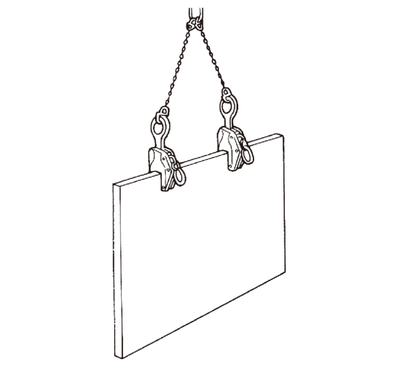 EAGLE CLAMP SL型豎吊鋼板鉗吊裝示意圖 EAGLE CLAMP SL型豎吊鋼板鉗吊裝示意圖