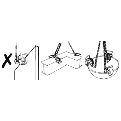  &nbsp; EAGLE CLAMP VAN型橫吊鋼板鉗吊裝示意圖