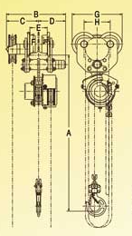 SPEED HDH型手拉葫蘆尺寸圖