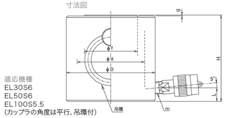 OSAKA JACK EL型分離式液壓千斤頂尺寸圖