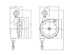 SAMKOOK STL型彈簧平衡器尺寸圖