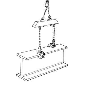   EAGLE CLAMP GD型橫吊鋼板鉗吊裝示意圖