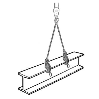 EAGLE CLAMP GD型橫吊鋼板鉗吊裝示意圖