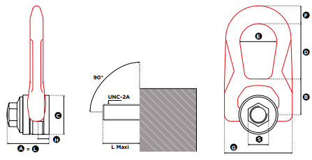 CODIPRO FE.DSR U型旋轉(zhuǎn)吊環(huán)尺寸圖