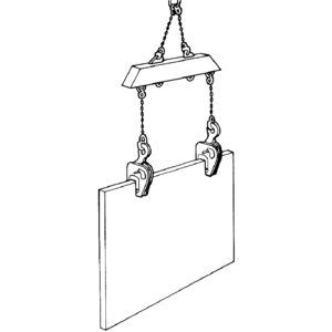 EAGLE CLAMP NNEⅡ型豎吊無傷鋼板鉗吊裝示意圖