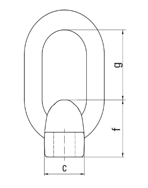 JDT TPB-S型螺栓連接式旋轉(zhuǎn)吊環(huán)尺寸圖