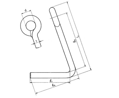 NETSUREN PF型鋼板吊鉤尺寸圖