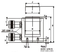SUNRUN RSAR型分離式液壓千斤頂尺寸圖