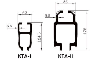 KHC KTA型懸掛式起重機(jī)尺寸圖