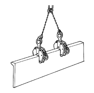 EAGLE CLAMP BCL型豎吊鋼板鉗吊裝示意圖