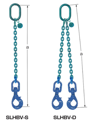 EAGLE CLAMP SLHBV型鏈條索具尺寸圖