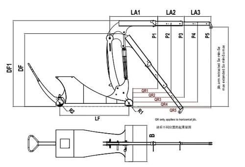 Hydrobull电动液压小吊机尺寸图 Hydrobull电动液压小吊机尺寸图