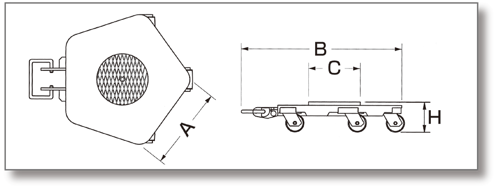 DAIKI RL-4型万向搬运小坦克尺寸突