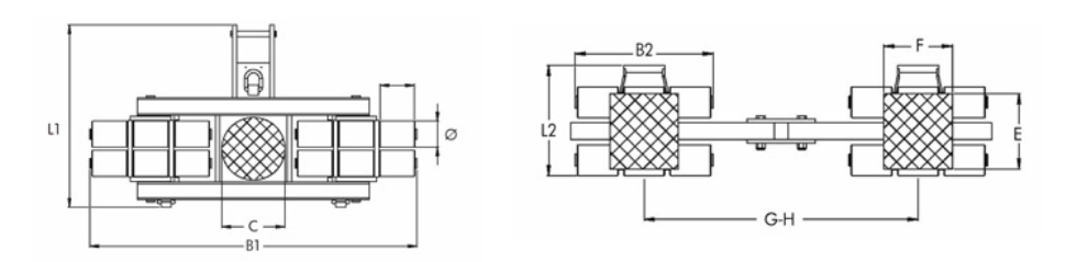 德国JUNG S组合式搬运小坦克尺寸图