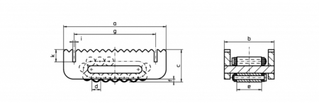 Borkey N型载重滚轮小车尺寸图