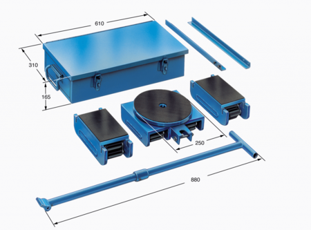 Borkey Hercules大力神载重滚轮小车尺寸图